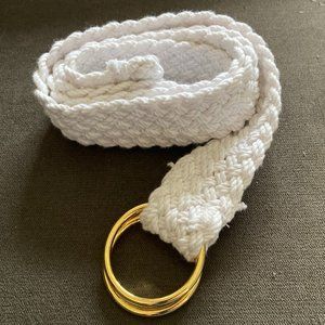 Woman's Belt - White Macrame